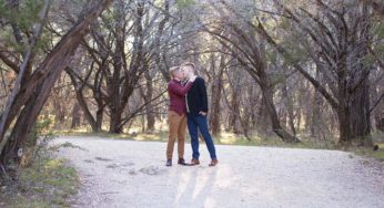 James & Logan’s adventurous engagement portraits at Pedernales Falls
