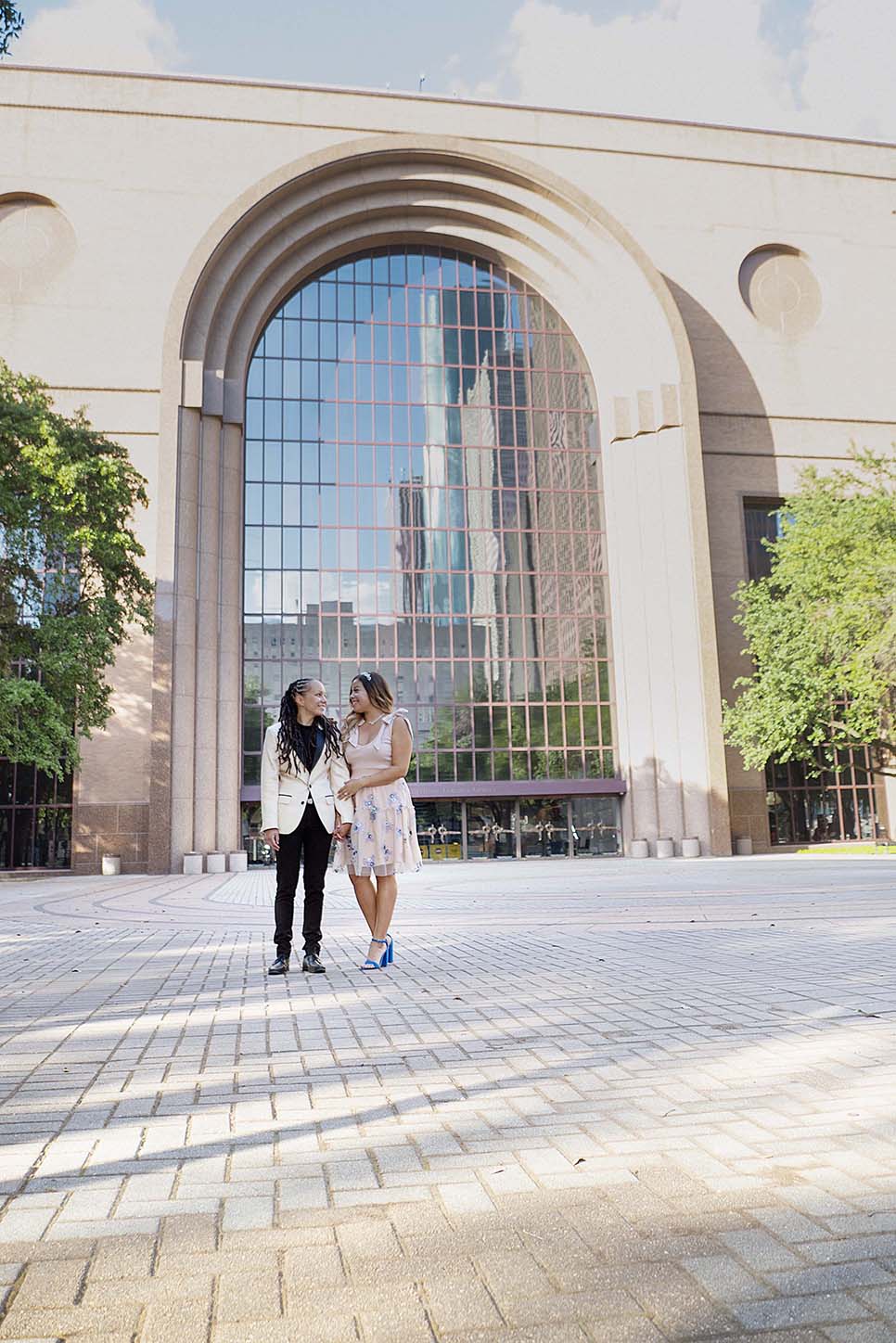 Houston Theater District Engagement Portraits